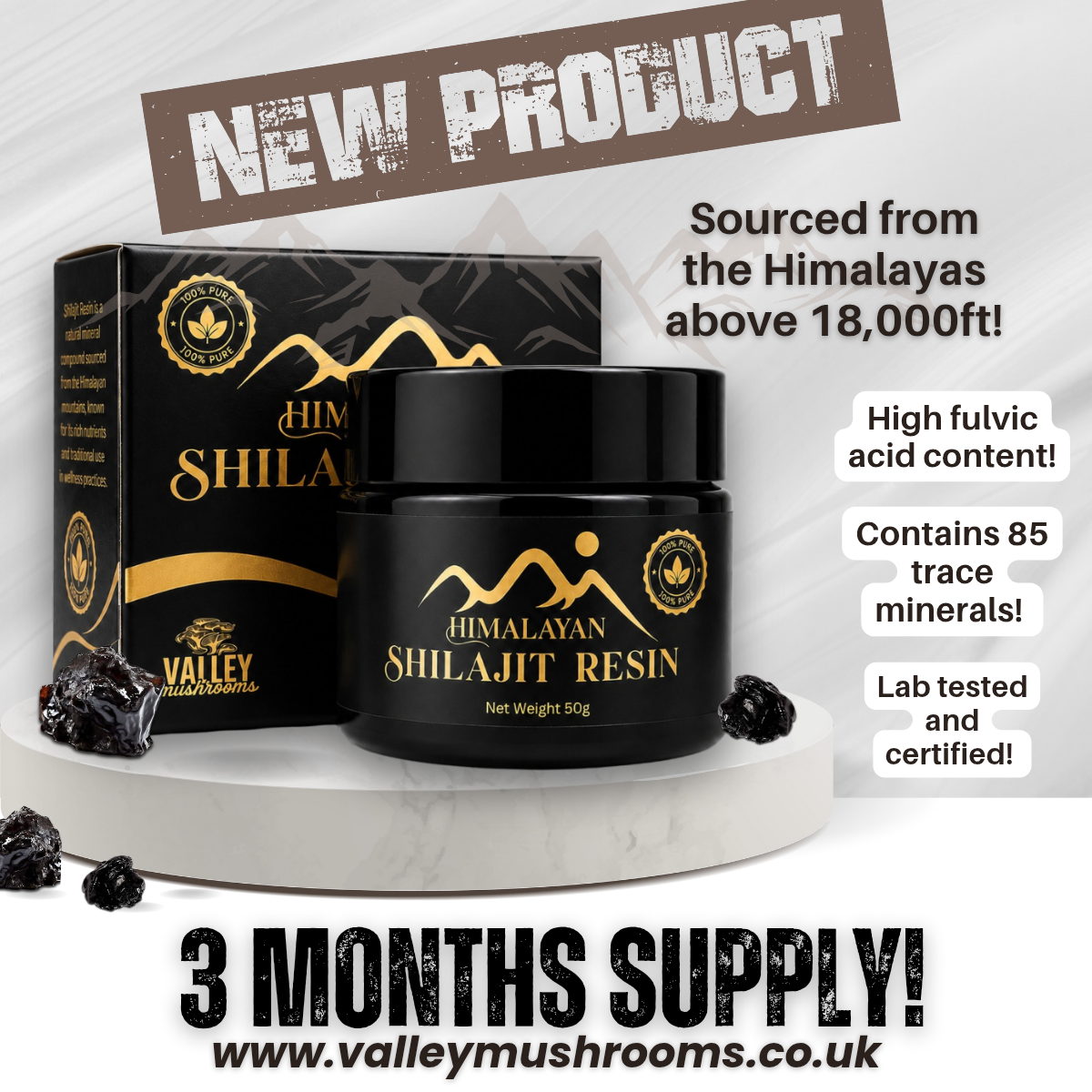 100% Natural Pure & Potent Shilajit Resin
