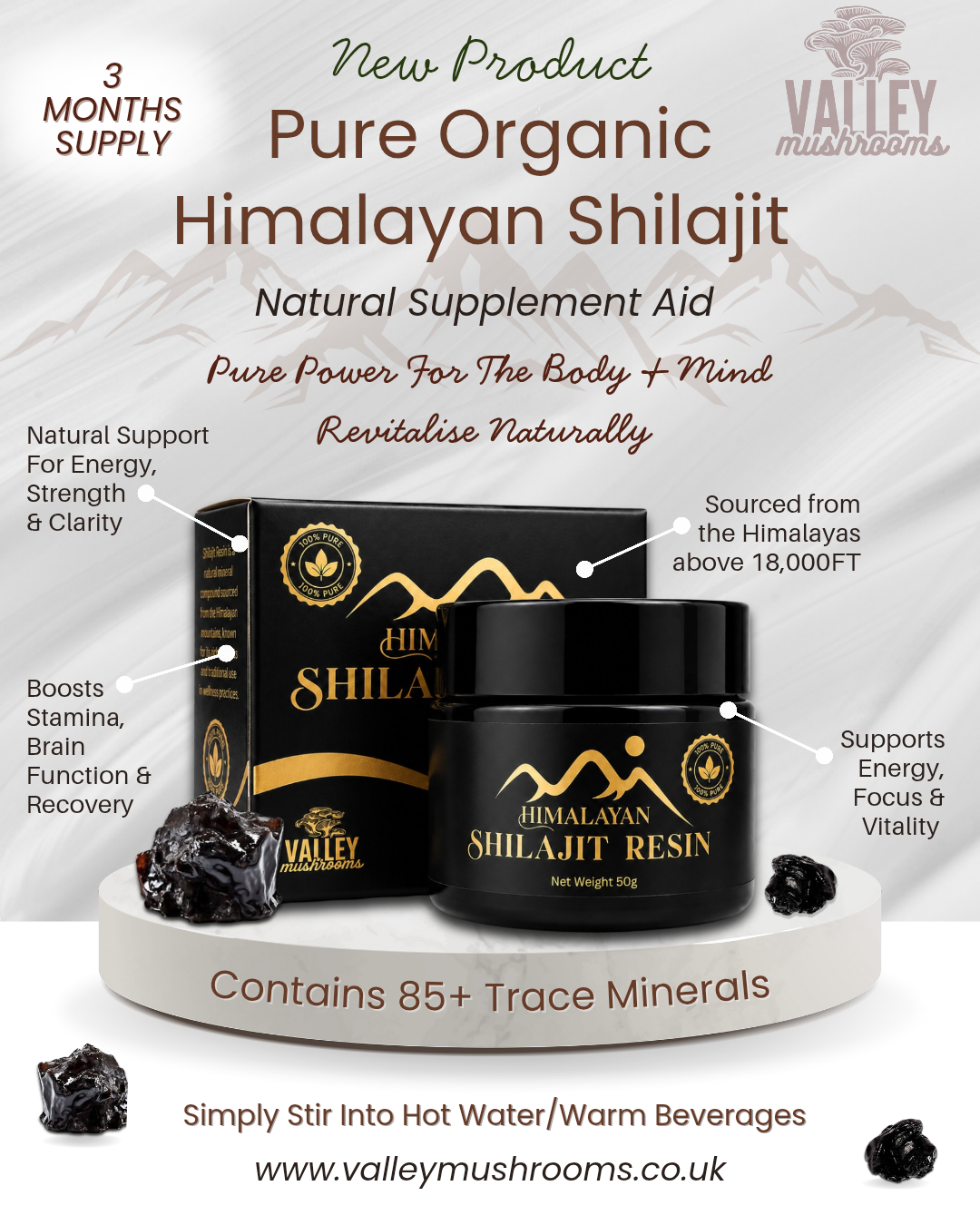 100% Natural Pure & Potent Shilajit Resin
